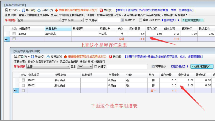 多仓库库存查询
